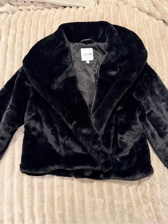 Joe's Jeans Jackets & Blazers - Joe's Jeans Black Faux Fur Teddy Jacket with Shawl Collar
